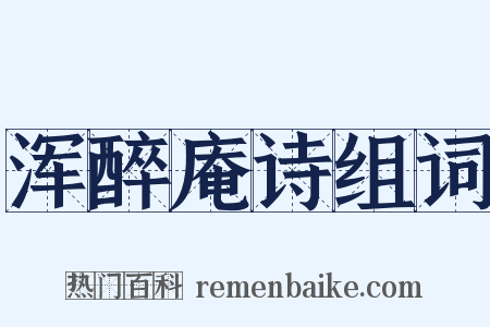 浑醉庵诗组词是什么意思的图片